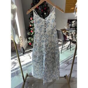 White and Blue floral dress